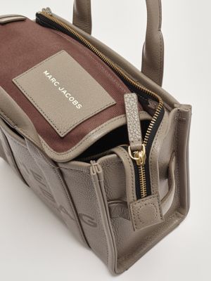 5. The Leather Small Tote Bag Small in full-grain leather for women Cement
