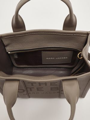 4. The Leather Small Tote Bag Small in full-grain leather for women Cement