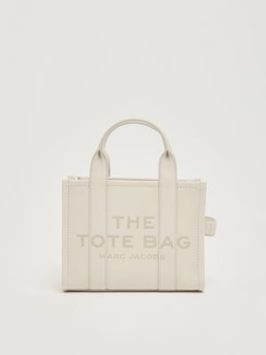 Borsa donna The Tote Bag Small in pelle pieno fiore Cotton-Silver Marc Jacobs