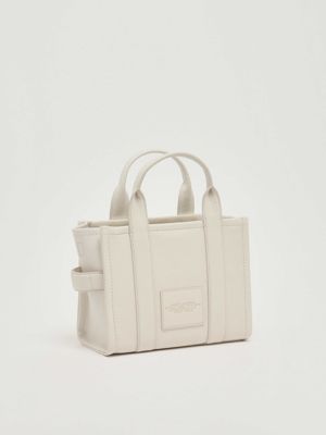 2. The Leather Small Tote Bag Small in full-grain leather for women Cotton-Silver