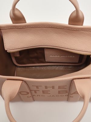4. The Leather Small Tote Bag Small in full-grain leather for women Pink