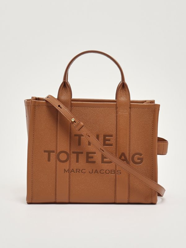 3. The Leather Medium Tote Bag in full grain leather for women Argan Oil Marc Jacobs h004l01pf21