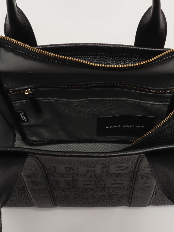 4. The Leather Medium Tote Bag in full grain leather for women Black Marc Jacobs h004l01pf21
