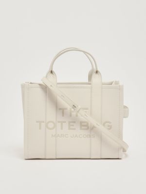 3. The Leather Medium Tote Bag in full grain leather for women Cotton-Silver