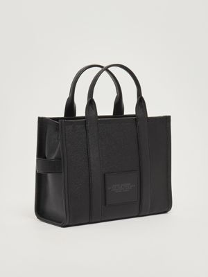 2. The Leather Medium Tote Bag in full grain leather for women Black