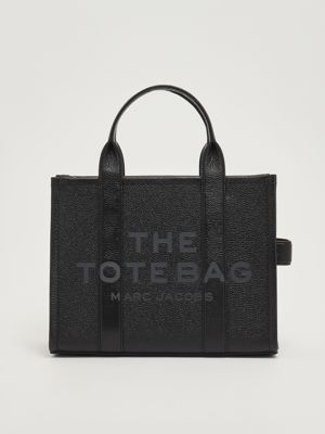 Borsa donna The Tote Bag media in pelle pieno fiore Nero Marc Jacobs