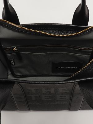 4. The Leather Medium Tote Bag in full grain leather for women Black