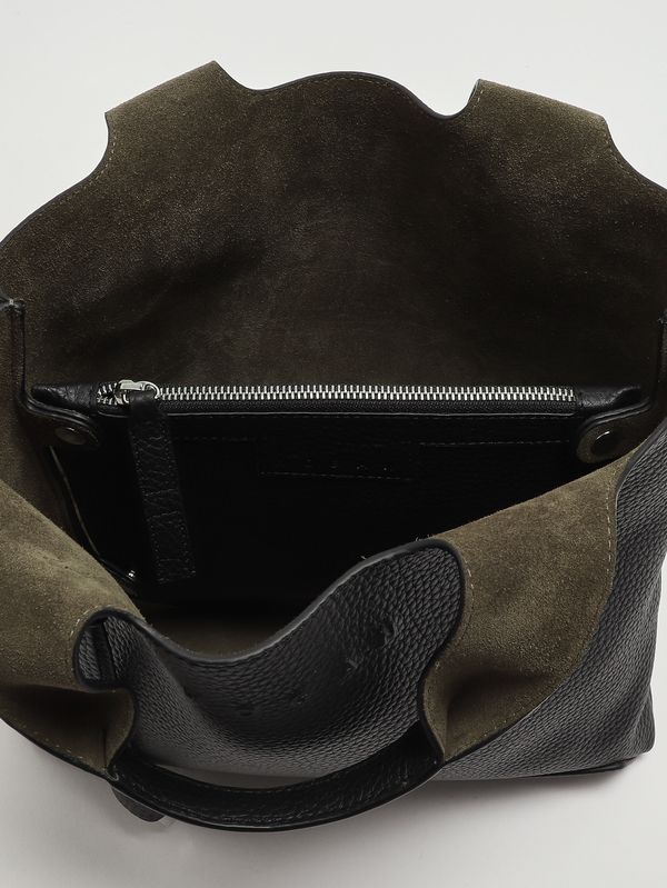 5. Sac à main H01R en cuir martelé pour femme Noir Hogan kbw01ra0200th1