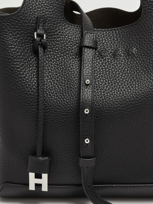 6. Sac à main H01R en cuir martelé pour femme Noir Hogan kbw01ra0200th1