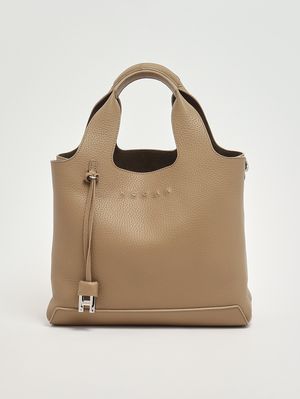 Sac à main H01R en cuir martelé pour femme Beige Clair Hogan