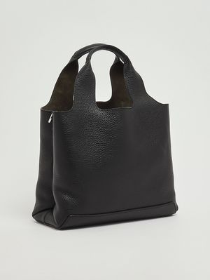 2. Sac à main H01R en cuir martelé pour femme Noir