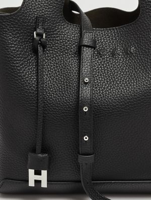 6. Sac à main H01R en cuir martelé pour femme Noir