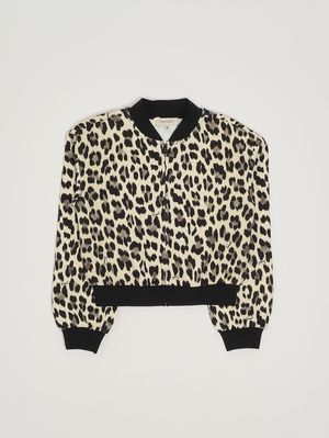 Sweatshirt fille en mélange viscose Léopardé Twinset