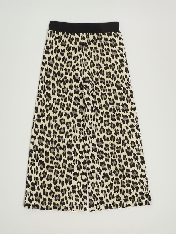 Girl's trousers in viscose blend 252gj2021 Leopard print