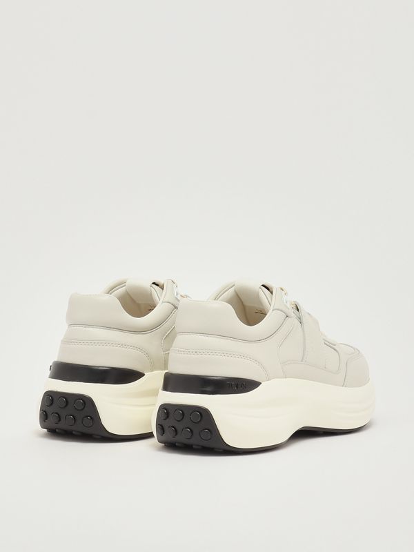 Tod's 81L leather sneakers for women - Milk | Caposerio.com