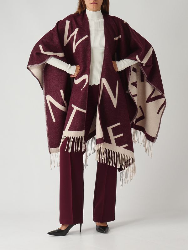 2. Women's wool-blend cape Grape pomace Twinset 252ta4220