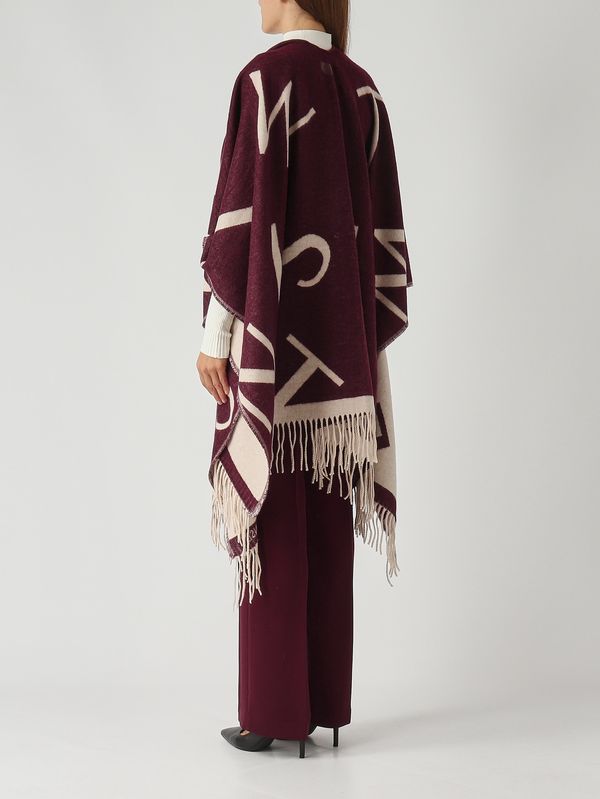 4. Women's wool-blend cape Grape pomace Twinset 252ta4220
