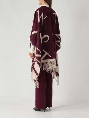 4. Women's wool-blend cape Grape pomace