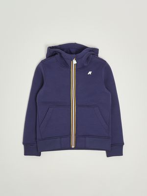 Felpa bambino Berenger Spacer in misto cotone Blu Cobalto K-Way