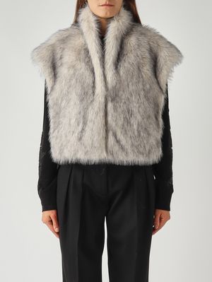 Collo donna Sidney in faux fur Mocaccino Liviana Conti