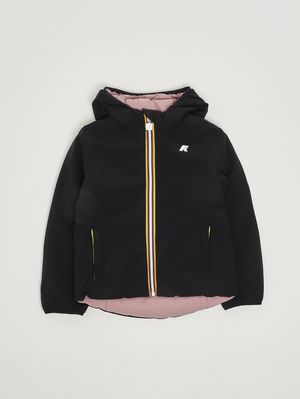 Mädchenjacke Lily Warm Double aus wasserdichtem Stoff Schwarz K-Way