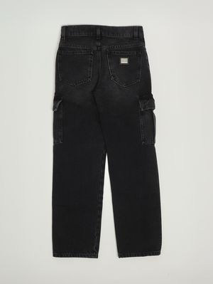 2. Jeans de algodón para niño Denim Negro
