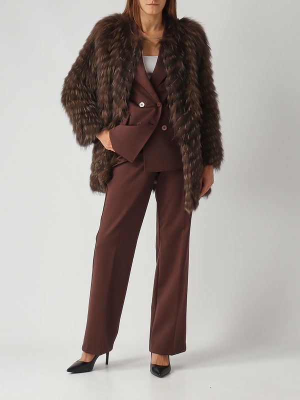 3. Blazer de mujer Bon de mezcla de lana elástica Moka Nenette bon