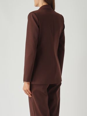 5. Blazer de mujer Bon de mezcla de lana elástica Moka