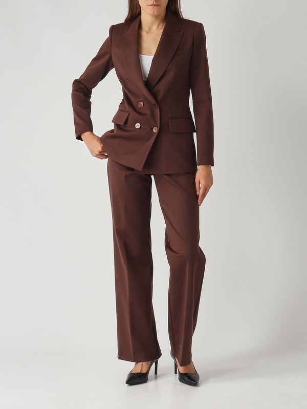 2. Pantalone donna Elisa in misto lana stretch Moka Nenette elisa