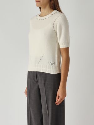 3. Maglia donna in misto lana e cashmere Avorio