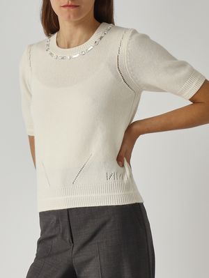 5. Maglia donna in misto lana e cashmere Avorio