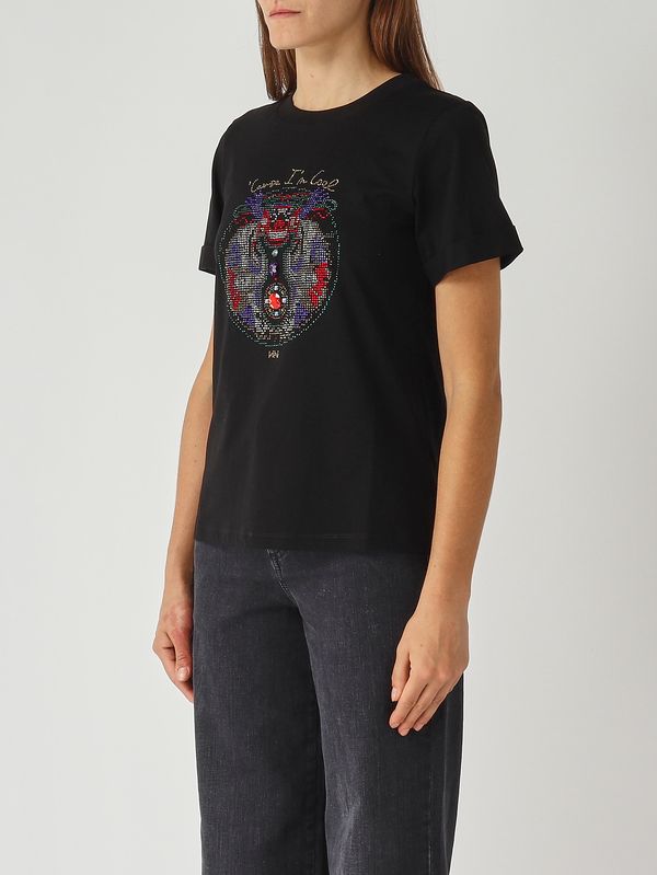 3. Dobe cotton T-shirt for women Black Nenette dobe