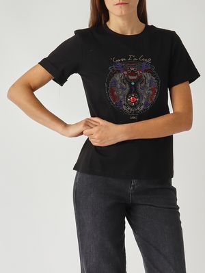5. Dobe cotton T-shirt for women Black