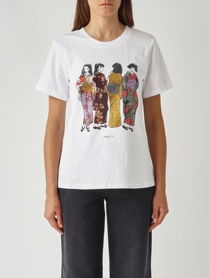 T-shirt donna Dokio in cotone Bianco Nenette