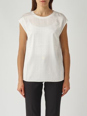 Women's satin blouse Ivory Nenette