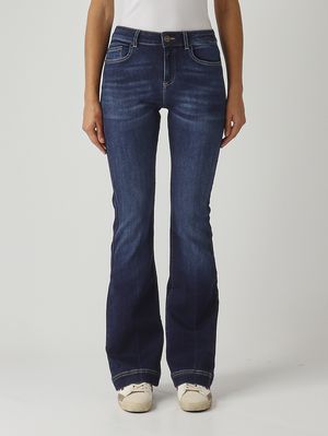 Damenjeans aus Superstretch-Baumwolle Dunkler Denim Nenette