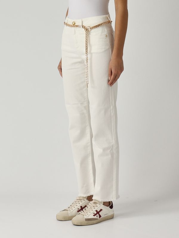 Jean Femme Chelsea & Violet - Taille Haute évasé, Ivoire Rayé, Taille 28, Stretch, Neuf Avec étiquettes