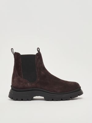 Chelsea H692 suede ankle boots for men Dark Brown Hogan