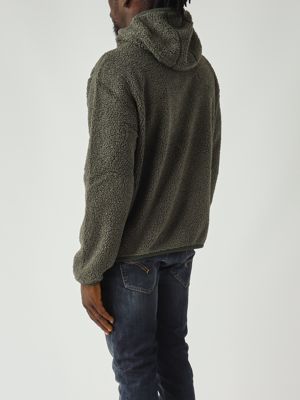 4. Sweatshirt homme Jack Sherpa Polar Double en tissu teddy Militaire