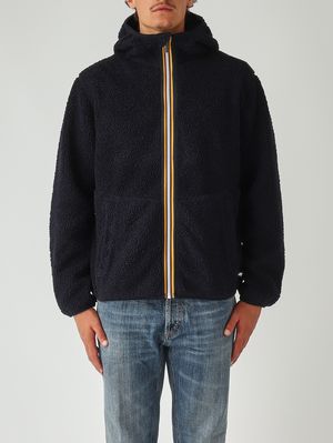 Herren Sweatshirt Jack Sherpa Polar Double aus Teddy-Stoff Marine K-Way