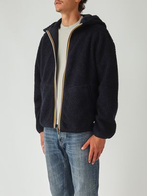 4. Sweatshirt homme Jack Sherpa Polar Double en tissu teddy Marine