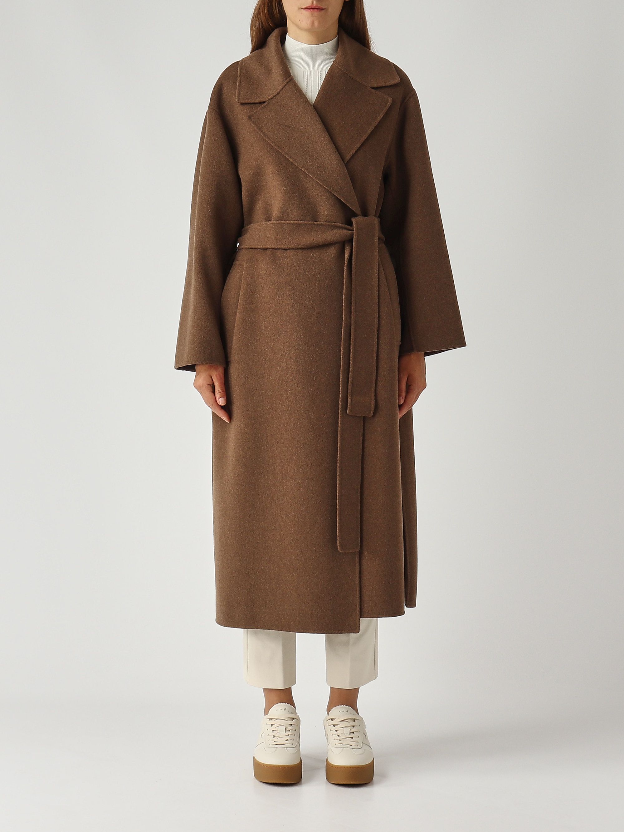 1210m 37 ダークブラウン Abrigo de mujer Corazón de lana