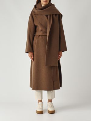 Max Mara Studio Dakar satin overcoat with belt for women