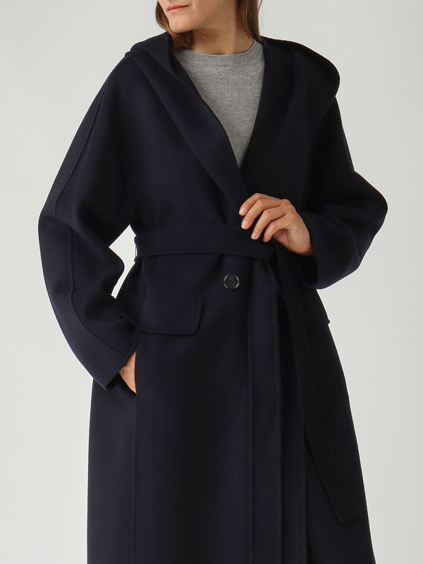 5. Abrigo de mujer Cassia de lana azul marino S Max Mara 2529016033600