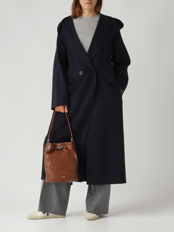2. Abrigo de mujer Cassia de lana azul marino S Max Mara 2529016033600