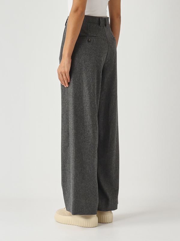 4. Pantalón de mujer Titty en lana elástica Gris Medio S Max Mara 2529136063600