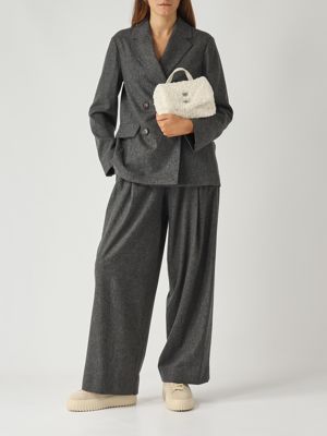 2. Pantalón de mujer Titty en lana elástica Gris Medio