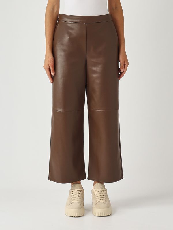 Amati women's leather-look pants 2529786023600 Chocolate