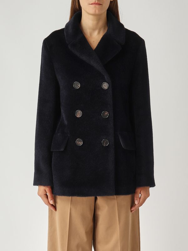 1. Attilio women's jacket in alpaca and wool Blue Night S Max Mara 2529086023600