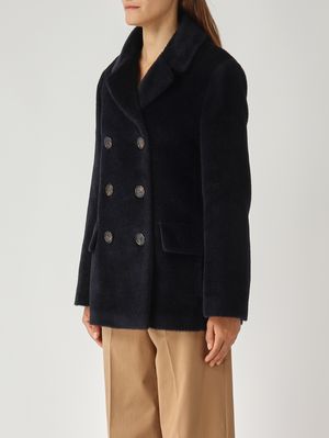 3. Attilio women's jacket in alpaca and wool Blue Night